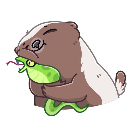 “Honey Badger” animated sticker set for Telegram