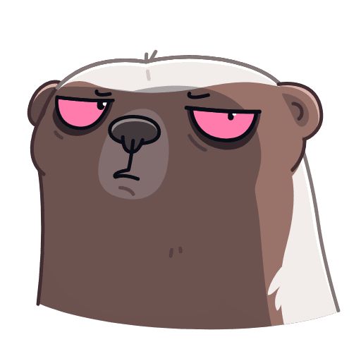 “Honey Badger” animated sticker set for Telegram