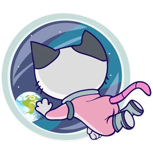 Sticker “Astro Kitty-12”