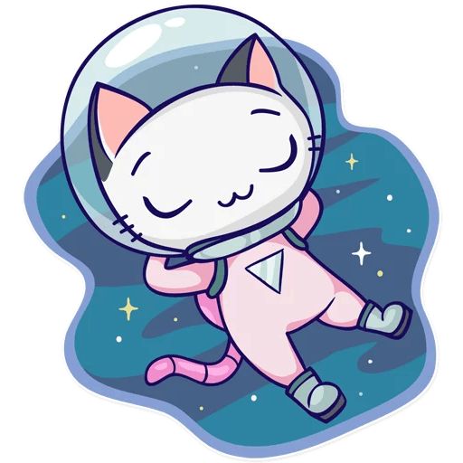 Sticker “Astro Kitty-2”