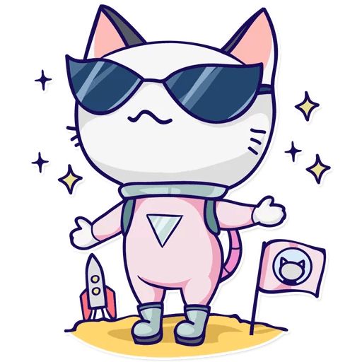 Sticker “Astro Kitty-6”
