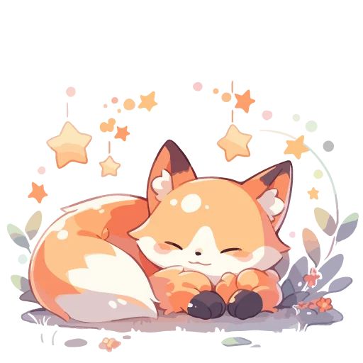 Sticker “Cute Foxes-11”