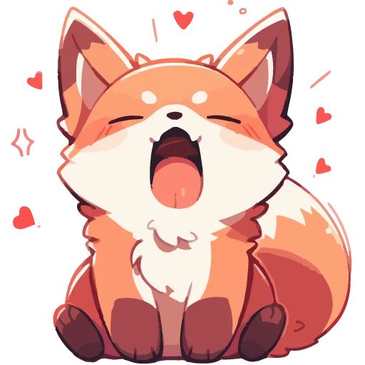 Sticker “Cute Foxes-12”