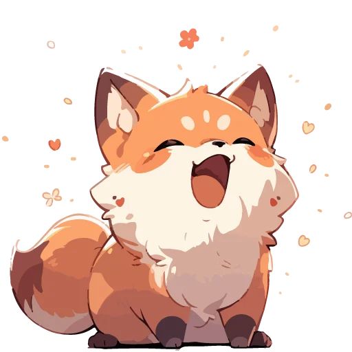 Sticker “Cute Foxes-2”