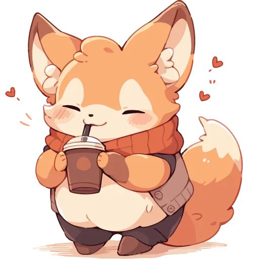 Sticker “Cute Foxes-3”