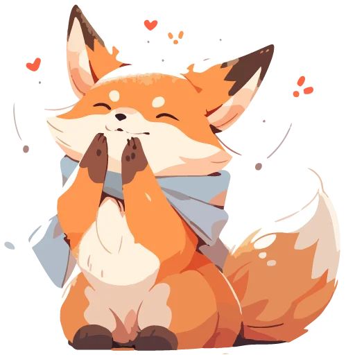 Sticker “Cute Foxes-5”