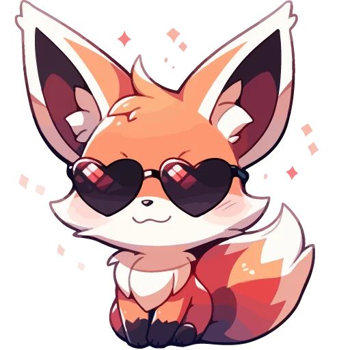 Sticker “Cute Foxes-7”