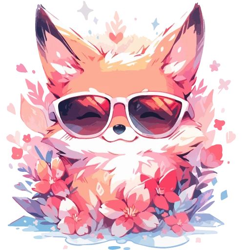 Sticker “Cute Foxes-8”