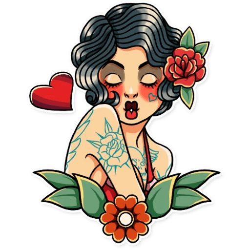 Sticker “Tattoo Girl-2”