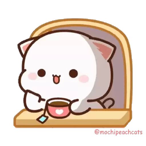 Sticker “Mochi Peach Cat 5-9”
