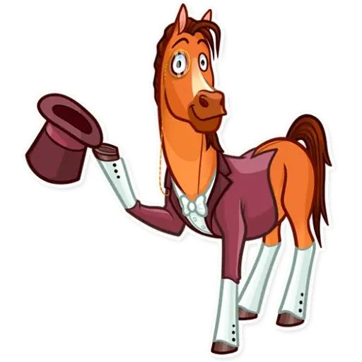 Sticker “Gentleman Horse-5”
