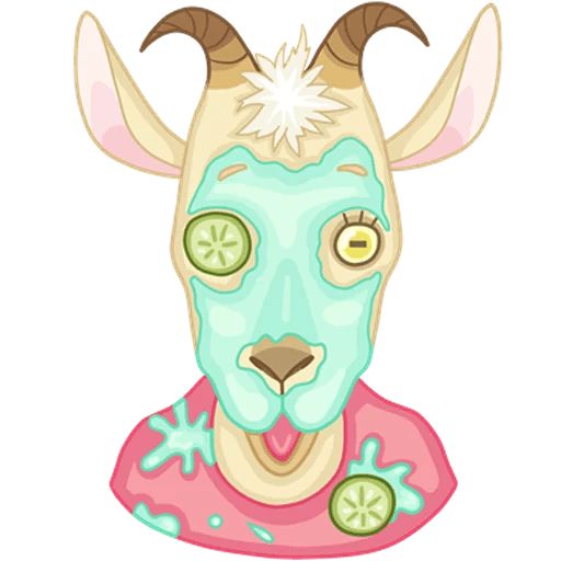 Sticker “Goat Rose-1”