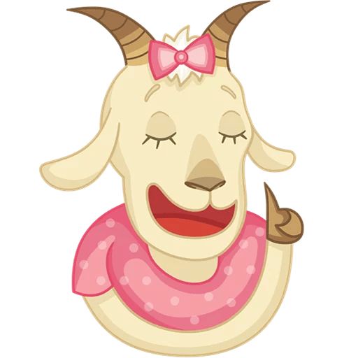 Sticker “Goat Rose-5”