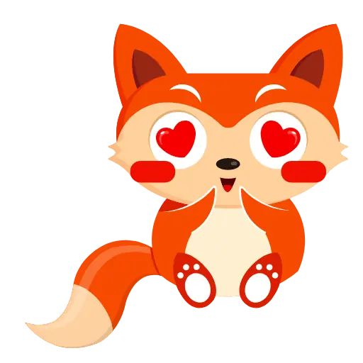 “Fox” animated sticker set for Telegram