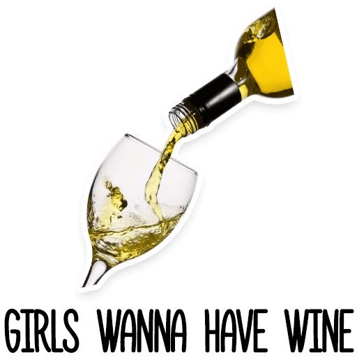 Sticker “Girls And Wine-4”