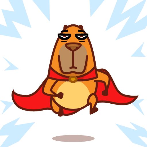 “Jonny Capybara” animated sticker set for Telegram