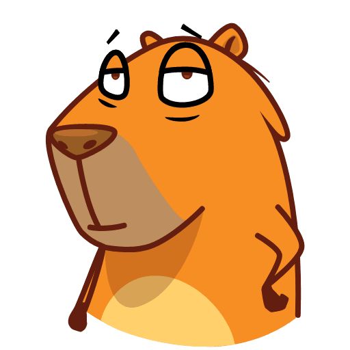 “Jonny Capybara” animated sticker set for Telegram