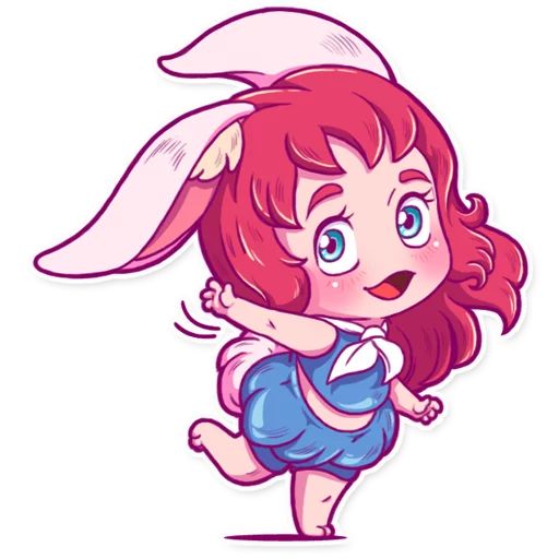 Sticker “Cute Bunny Girl-5”