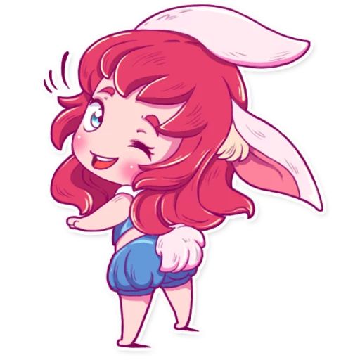 Sticker “Cute Bunny Girl-6”