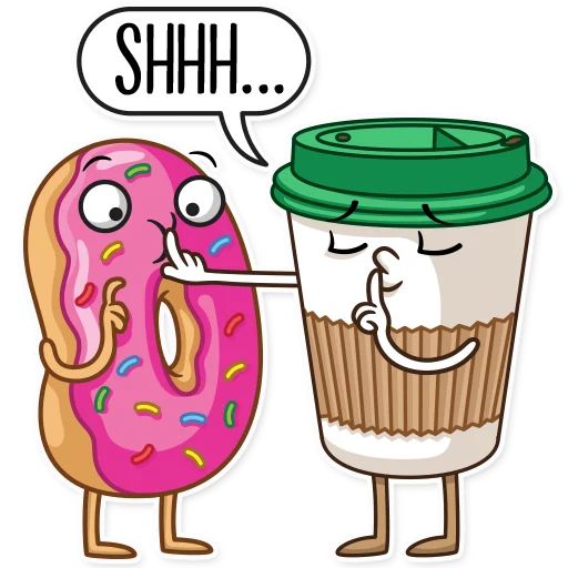 Sticker “Donut And Coffee-8”