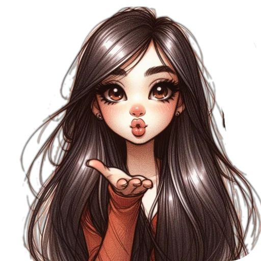 Sticker “Cute girl-3”