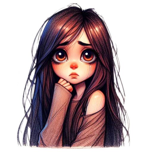 Sticker “Cute girl-6”