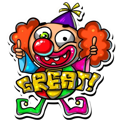 Sticker “ClownApril-12”