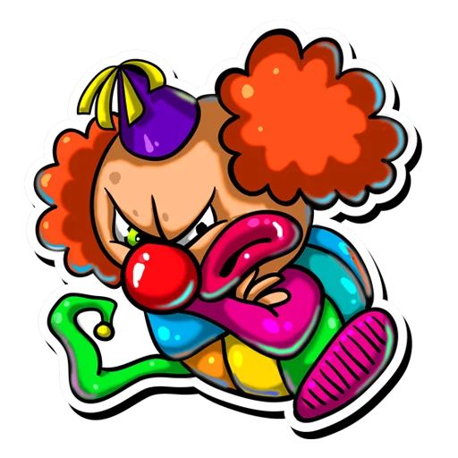 Sticker “ClownApril-3”