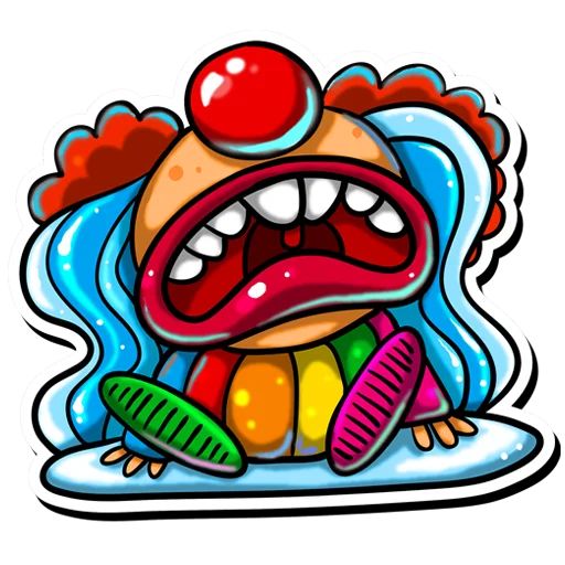 Sticker “ClownApril-6”