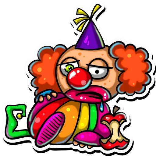 Sticker “ClownApril-8”