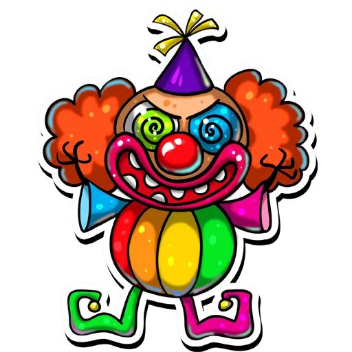 Sticker “ClownApril-9”