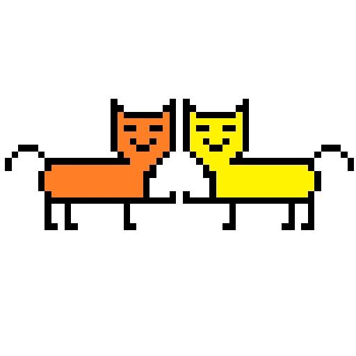 Sticker “Color pixel cats-7”