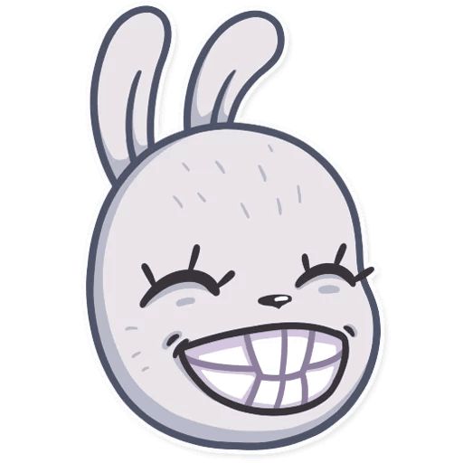Sticker “Not cute bunny-2”