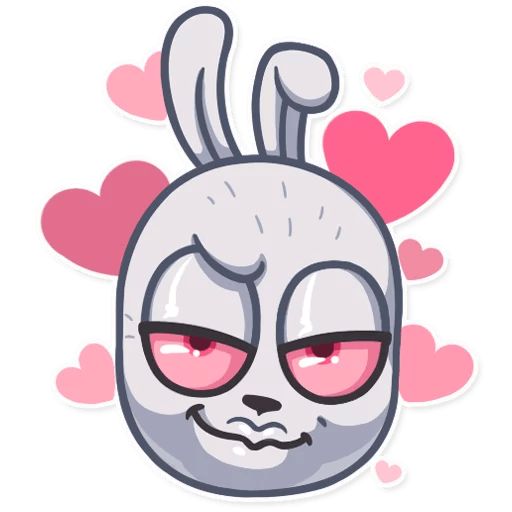 Sticker “Not cute bunny-9”