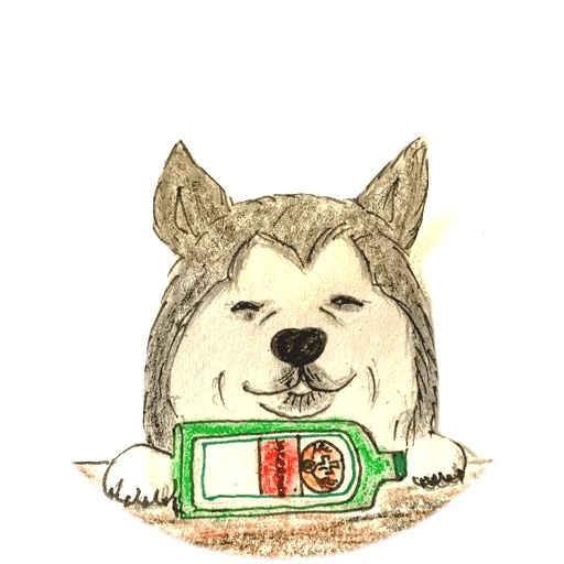 Sticker “Drinking dogs-11”