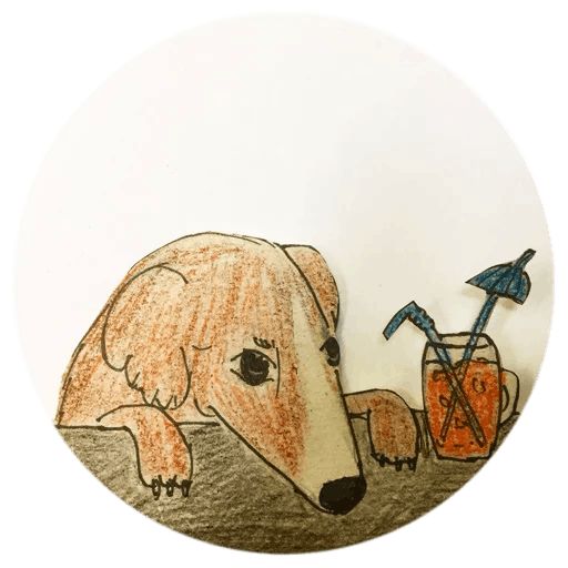 Sticker “Drinking dogs-3”