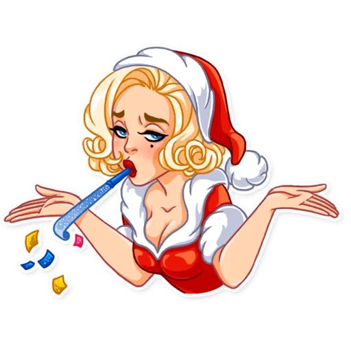 Sticker “Santa Girl-12”
