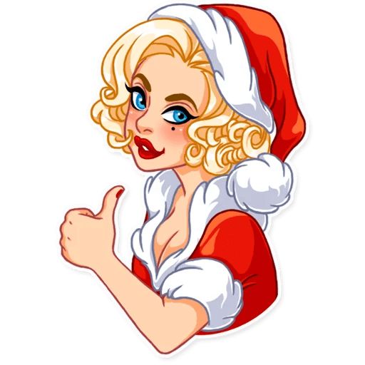 Sticker “Santa Girl-3”
