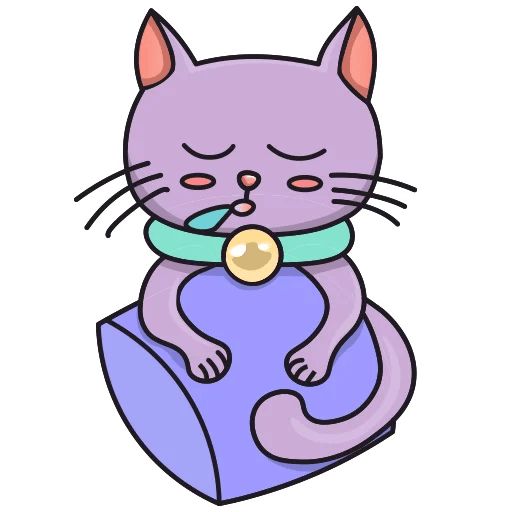 Sticker “Purple Cat-10”