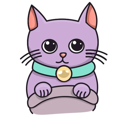 Sticker “Purple Cat-11”