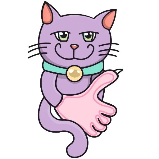 Sticker “Purple Cat-3”