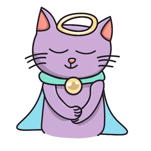 Sticker “Purple Cat-4”