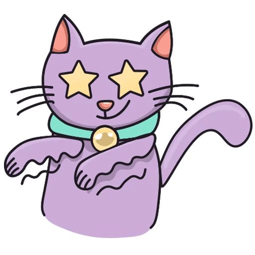 Sticker “Purple Cat-6”