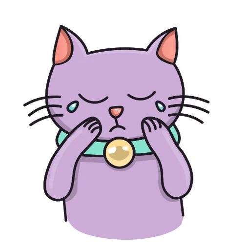 Sticker “Purple Cat-7”