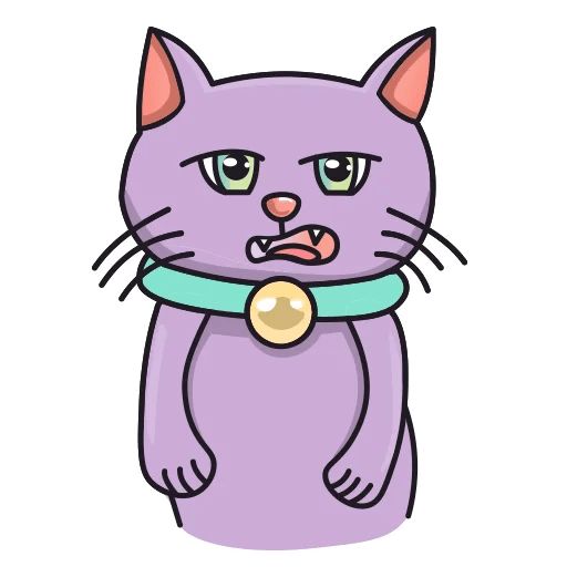 Sticker “Purple Cat-8”