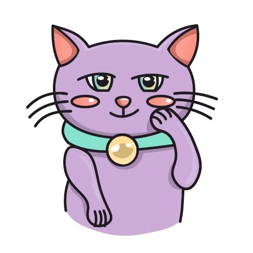 Sticker “Purple Cat-9”