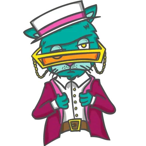 Sticker “Bouncing Cats-12”