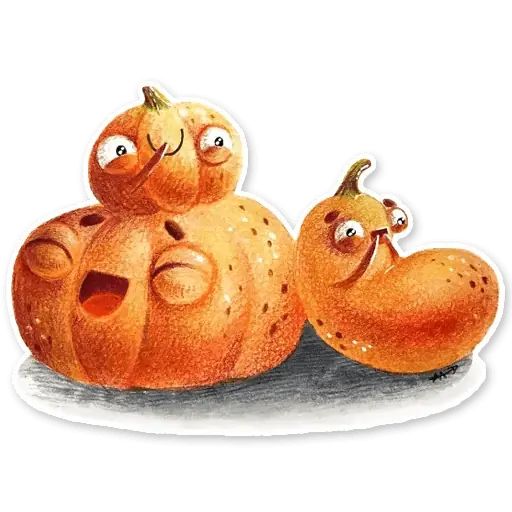 Sticker “Cute Pumpkins-3”