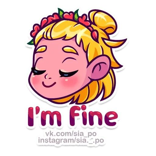 Sticker “I'm Fine-10”