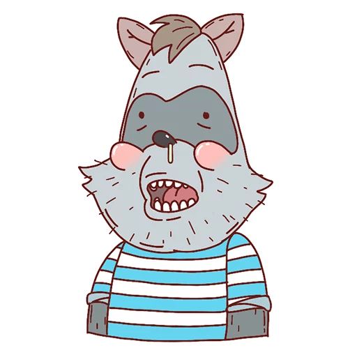Sticker “Alex the raccoon-3”